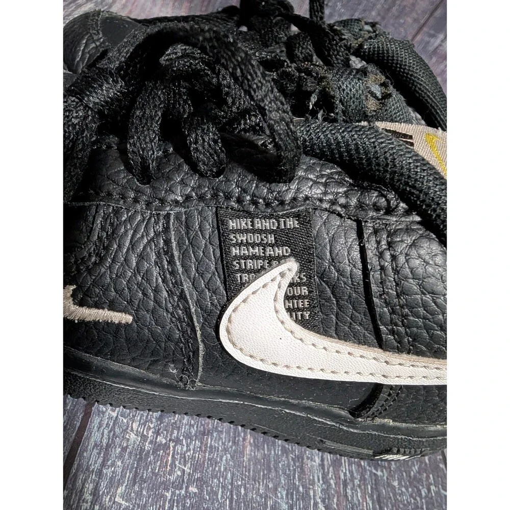 Nike Air Force 1 LV8 Low Utility TD Black White 10c Toddler Children AV4273-001